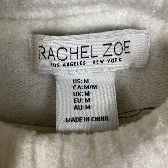 Rachel Zoe turtleneck cream sweater super soft Medium minimalist chic city - Picture 3 of 9